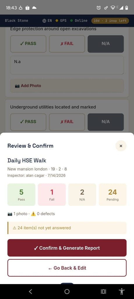 Review and confirm